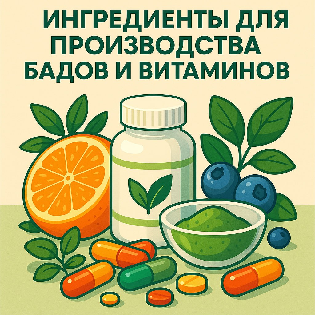 Ингредиенты для производства БАДов и витаминов в наличии на складе в Москве
