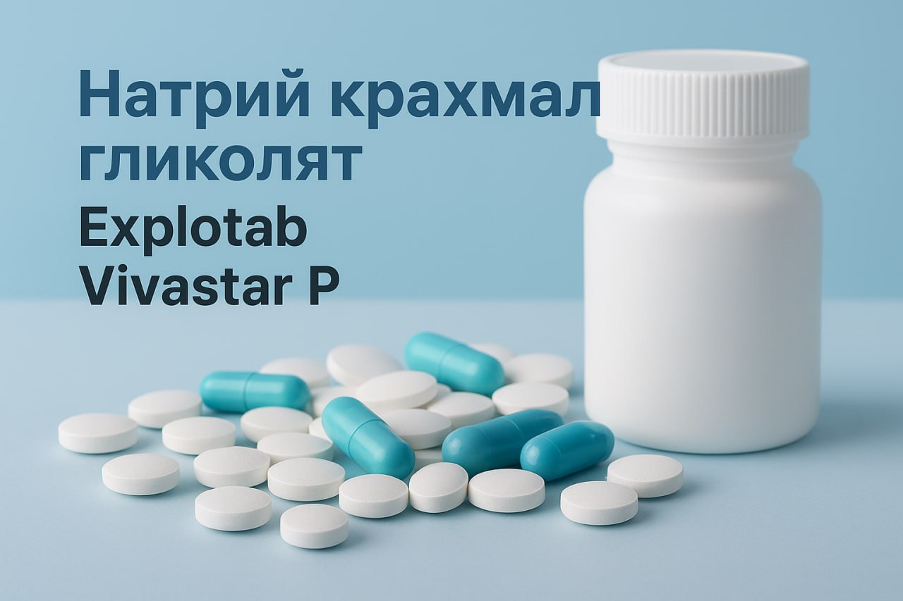 Натрий крахмал гликолят (Explotab, Vivastar P) — эффективный супер дезинтегрант для фармацевтической промышленности.